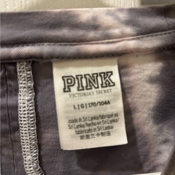 PINK Victoria's Secret Gray Tie-Dye Long Sleeve‎ Top - Picture 2 of 4